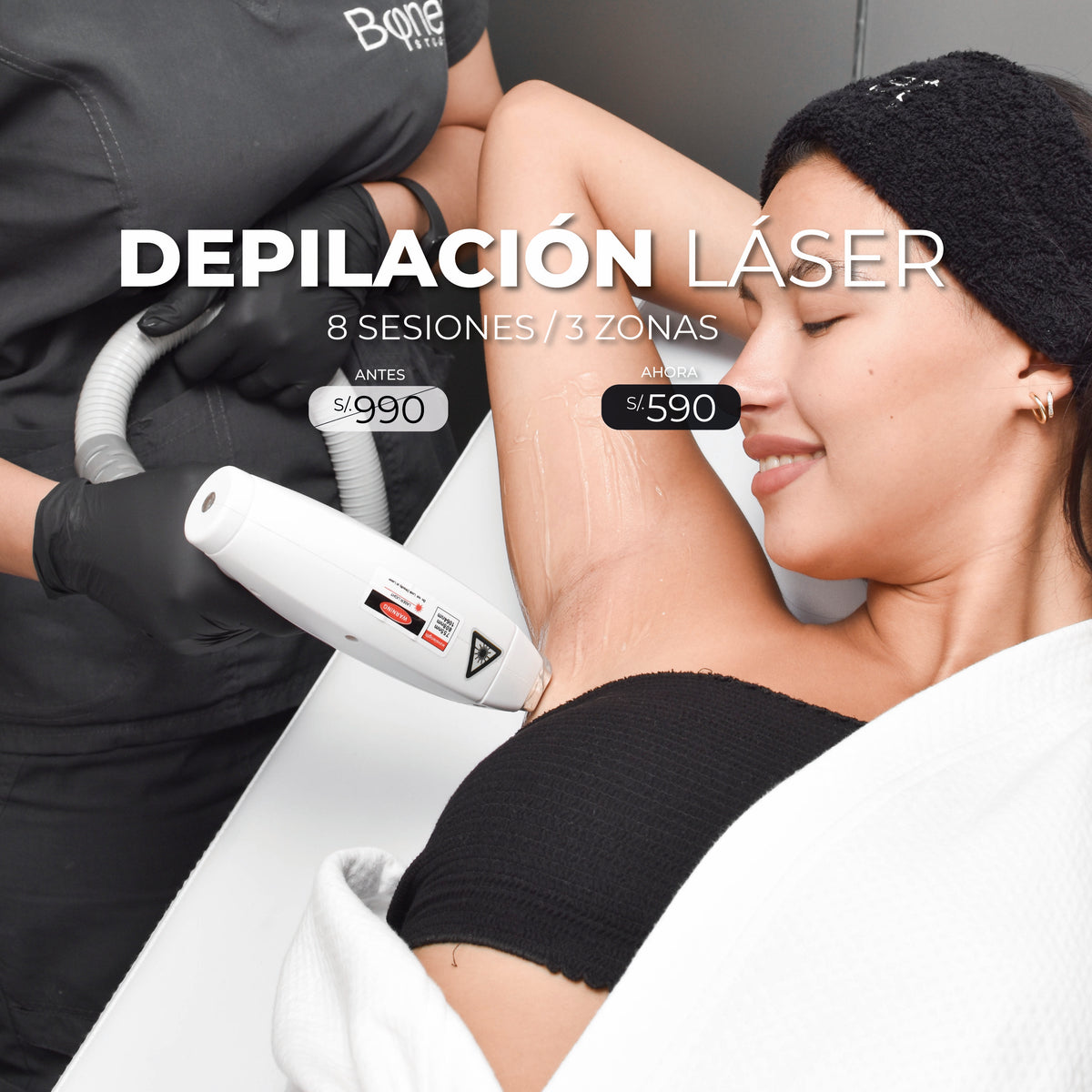 Depilación 3 zonas - 8 sesiones